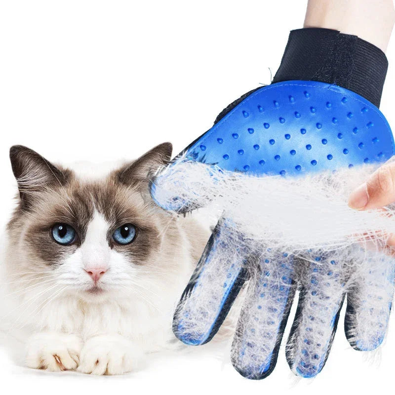 Magic Pet Grooming Gloves – Remove Hair, Massage & Clean