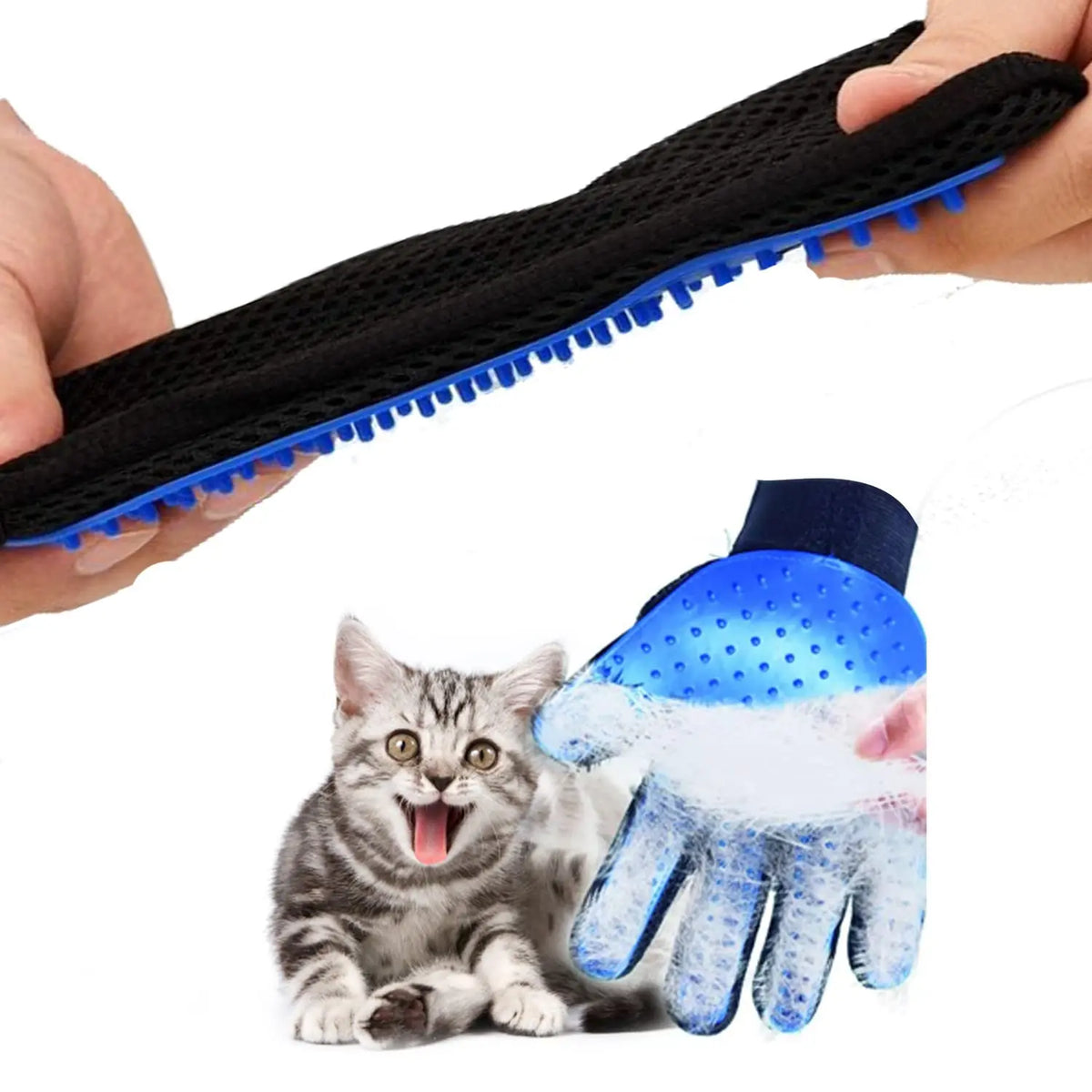 Magic Pet Grooming Gloves – Remove Hair, Massage & Clean