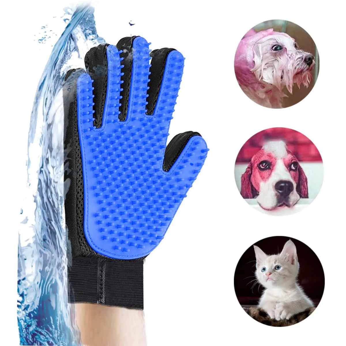 Magic Pet Grooming Gloves – Remove Hair, Massage & Clean