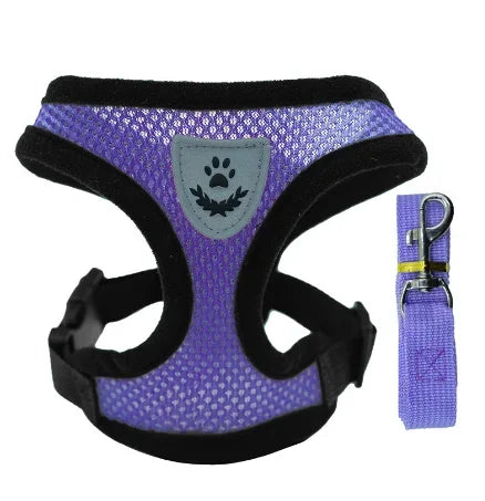Comfortable Mesh Harness: Adjustable Vest for Cats, Dogs & Walks