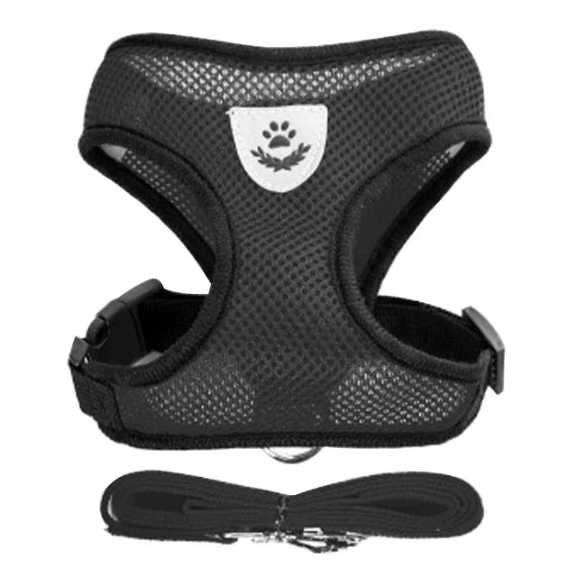 Comfortable Mesh Harness: Adjustable Vest for Cats, Dogs & Walks