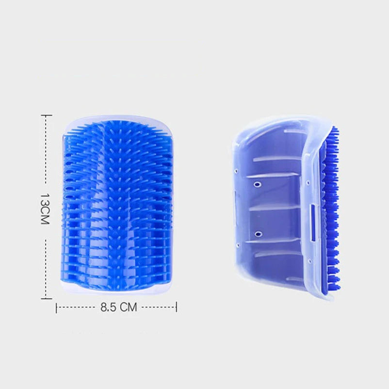 Cat Scratching Brush: Corner Massager for Happy, Groomed Cats
