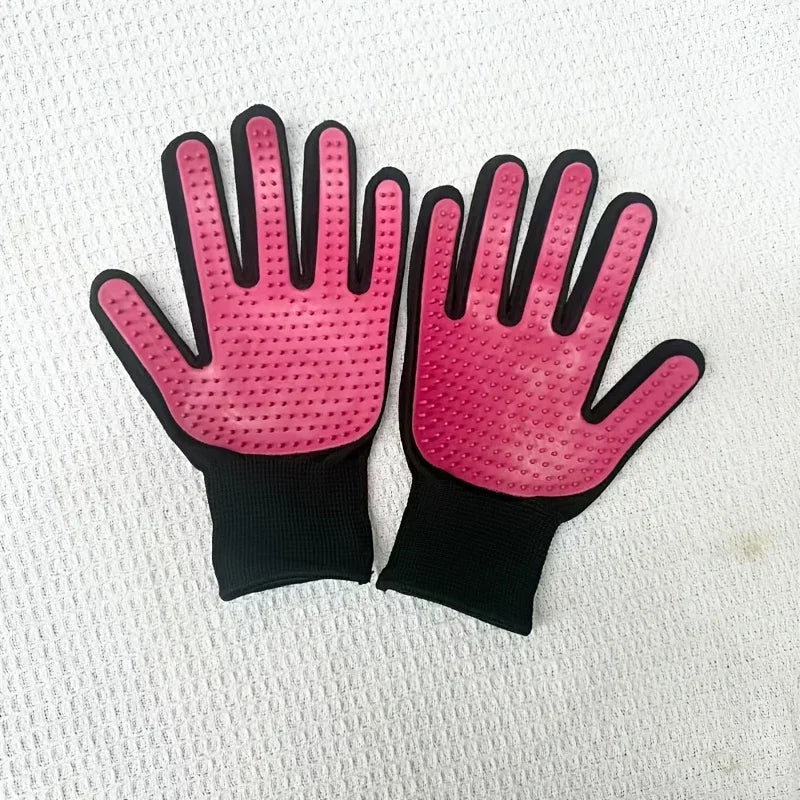 Magic Pet Grooming Gloves – Remove Hair, Massage & Clean