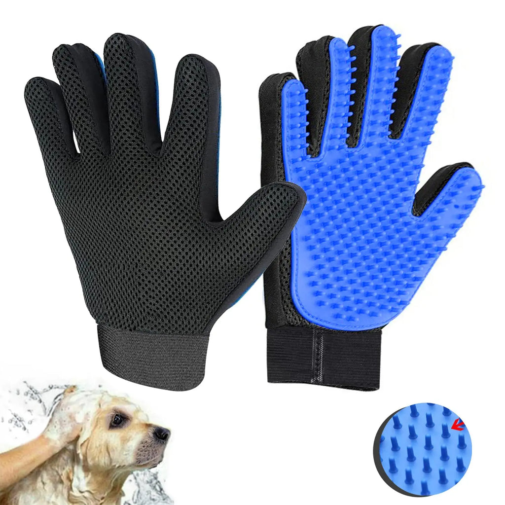 Magic Pet Grooming Gloves – Remove Hair, Massage & Clean