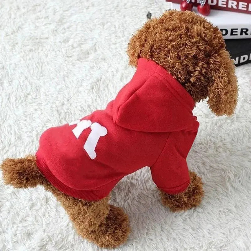 Cozy Pet Clothing: Trendy Bone Print Sweater for Autumn Winter